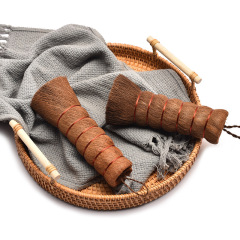 Kitchen large brown palm soft bristle brush for household non-stick pan washing pot and dish washing brush cleaning brush