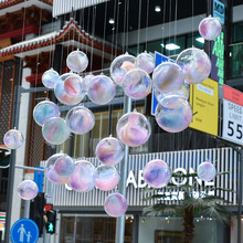 聖誕節店鋪布置透明球塑料空心球吊頂天花板掛件婚禮創意裝飾吊球