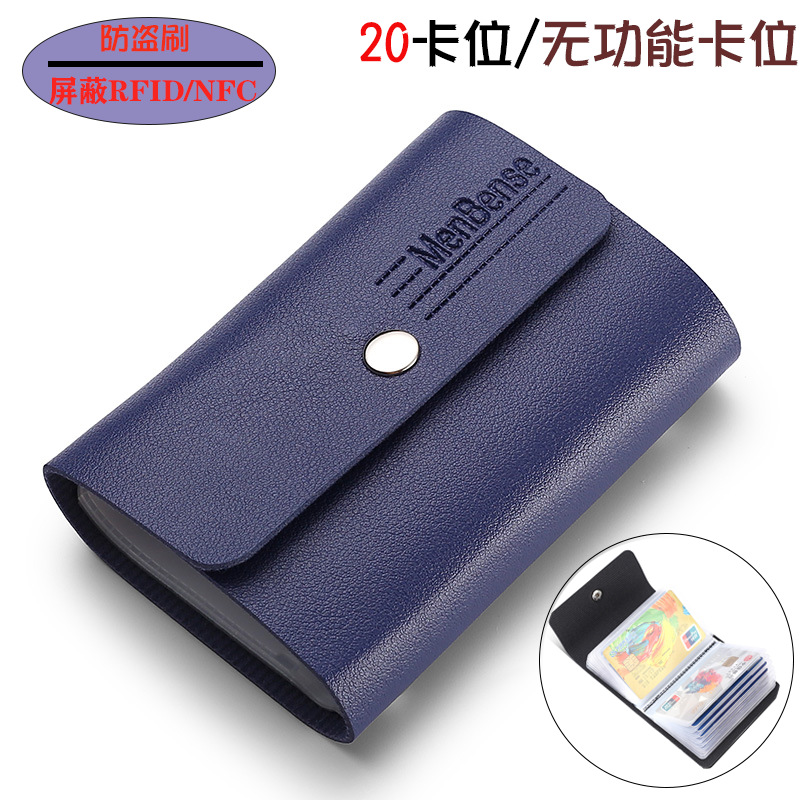 Tarjetero para hombres de negocios, anti-desmagnetización, ranuras para múltiples tarjetas, tarjetero multifunción para tarjetas de visita, tarjetero de almacenamiento, billetera, tarjeta de acceso
