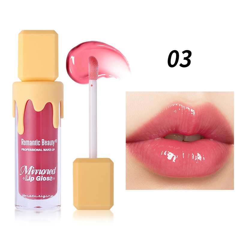 Esmalte labial espejo transfronterizo es fácil de colorear, esmalte labial de agua, esmalte labial líquido, esmalte labial de color perlado, mujer