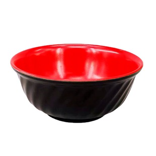 Porcelain-like Melamine Tableware Plastic Plate Bowl Rice Bowls Black and Red Plate Fried Rice Plate Noodle Bowl Breakfast Bowl Soup Bowl Small Bowl suit