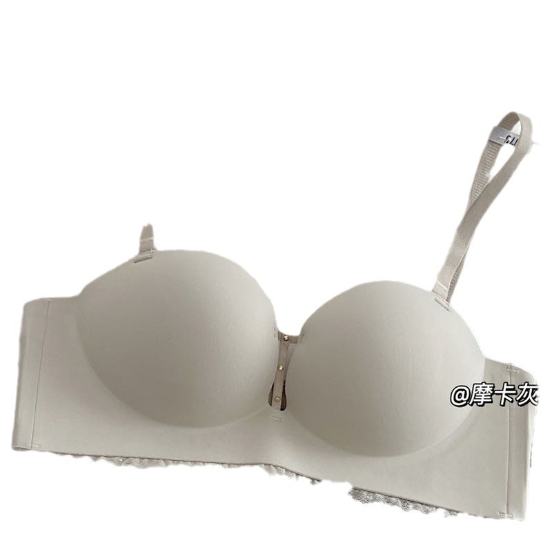 8293 Pechos pequeños sin costuras de lujo ligero y sin costuras, sujetador anti-flacidez, sujetador sexy en forma de U grande con hermosa espalda