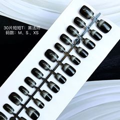 新款短梯穿戴甲集廠家直銷 DIY手工穿戴甲片黑法師假指甲甲片穿戴