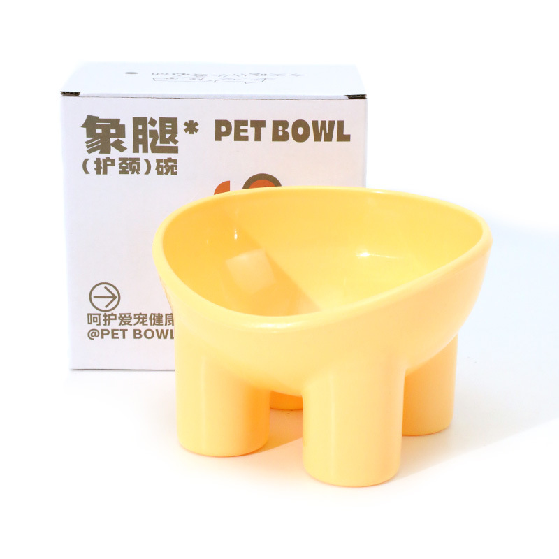 Cuello para gatos original de Hawo Cuenco para gatos Macaron Cuenco para patas de elefante de gran calibre Cuenco para gatos Cuenco para mascotas de plástico alto