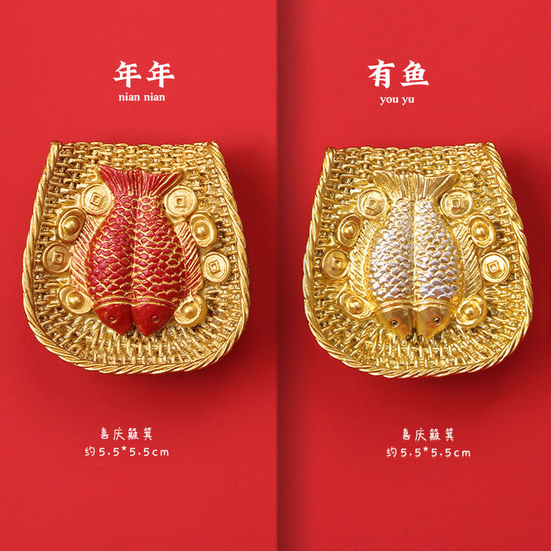 연근색 매년 물고기가 있는 황금 쓰레받기 1쌍⚑⚑