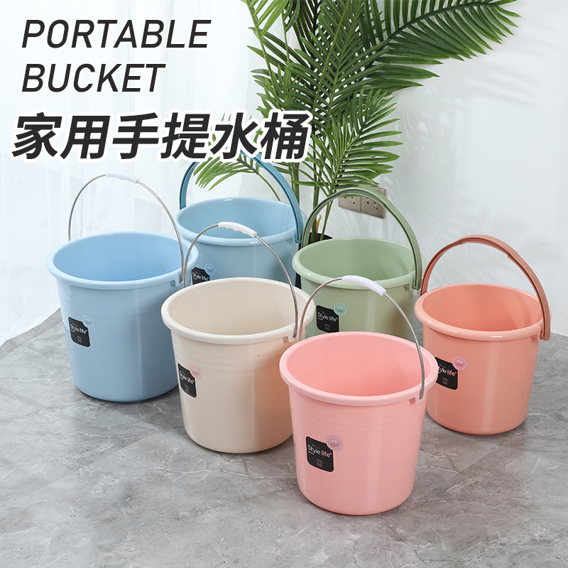 大号加厚塑料手提水桶家用洗衣桶宿舍洗澡圆水桶厕所储水桶批发