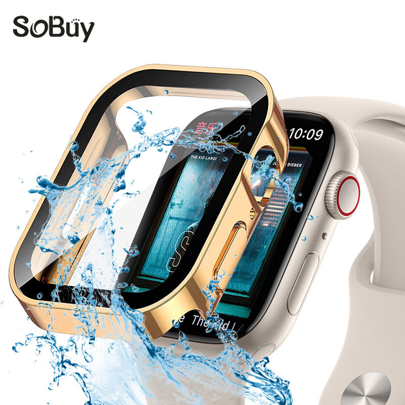 suitable for apple watch 10 protective case apple watch 9/8 case iwatch straight edge waterproof integrated shell