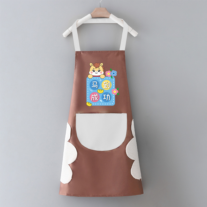Una pieza de delantal de pvc, cocina personalizada, hogar, mujer de alto valor, impermeable y a prueba de aceite, media cintura, manga de cocina