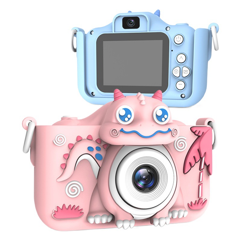 Cámara Digital Infantil de Dinosaurios al por Mayor, Cámara Transfronteriza con Juegos, Música, Mini Cámara de Bolsillo para Niños
