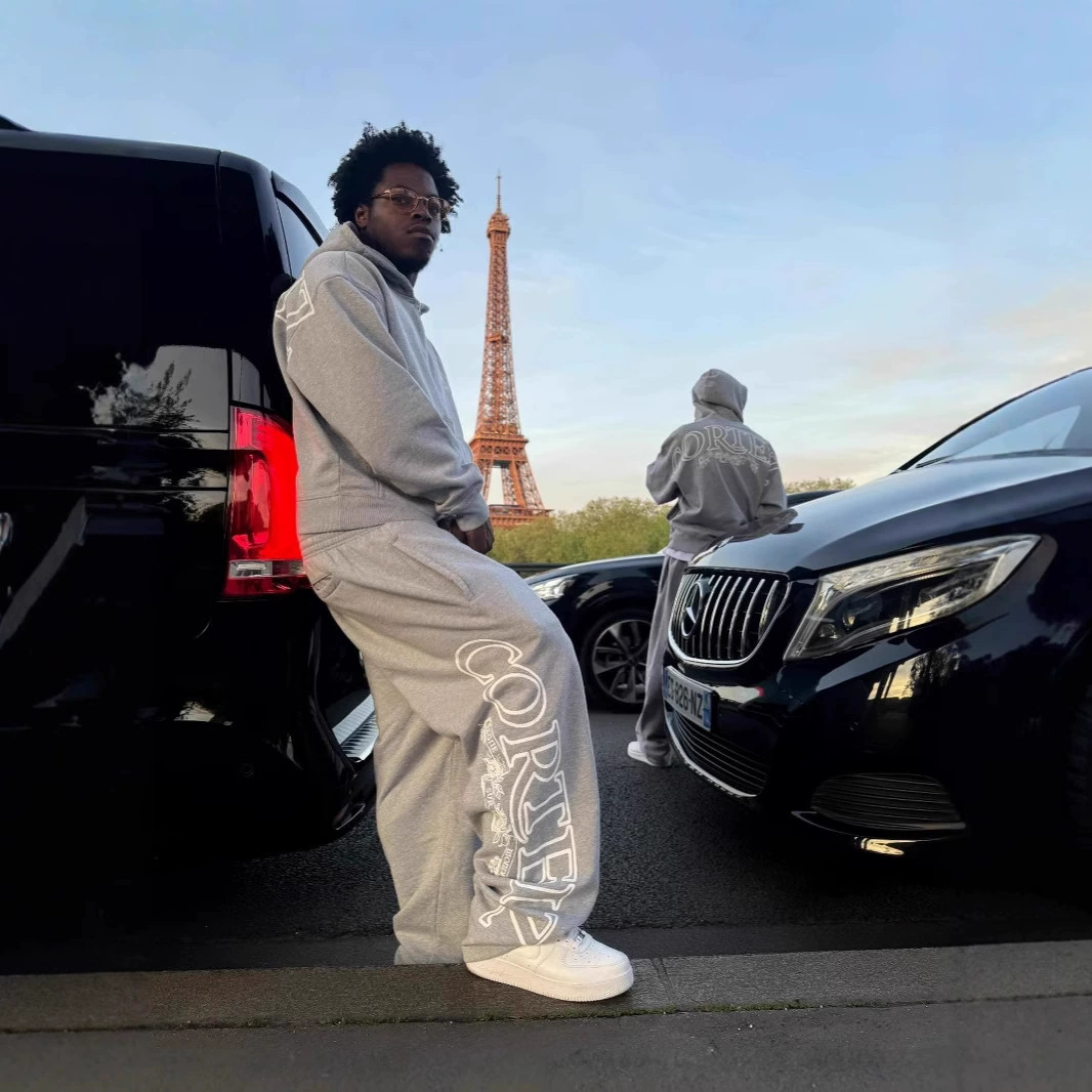 Corteiz Drill стиль американский хип-хоп алфавит цветочный принт кардиган с капюшоном повседневный спортивный костюм