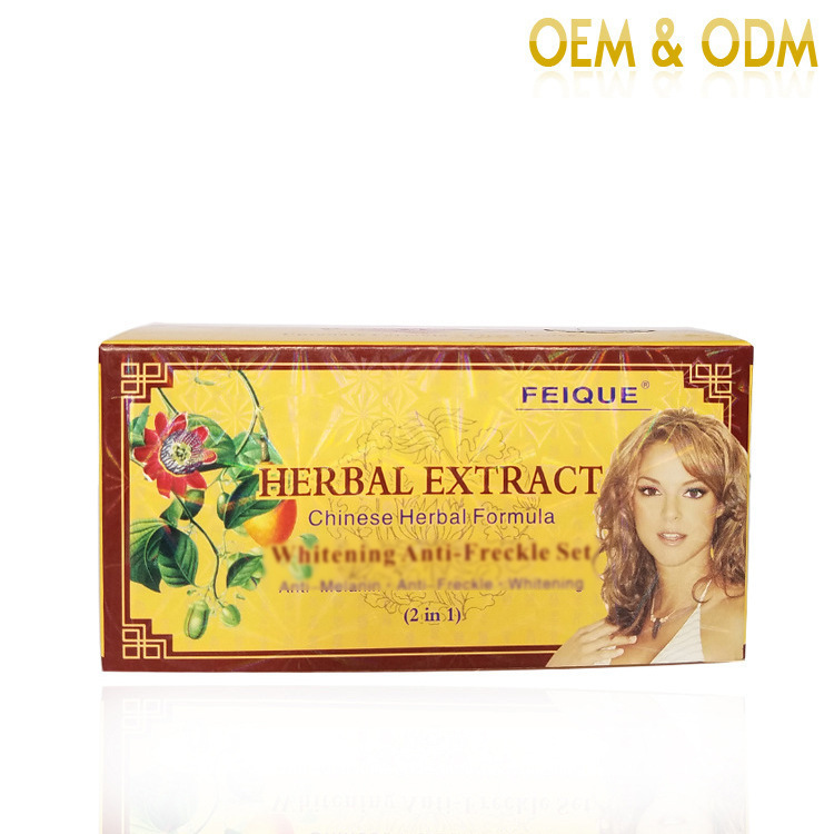 Comercio exterior Flying Bird cara crema brillo blanco decoloración impresión brillo blanco color de la piel decoloración melanina crema dos en uno