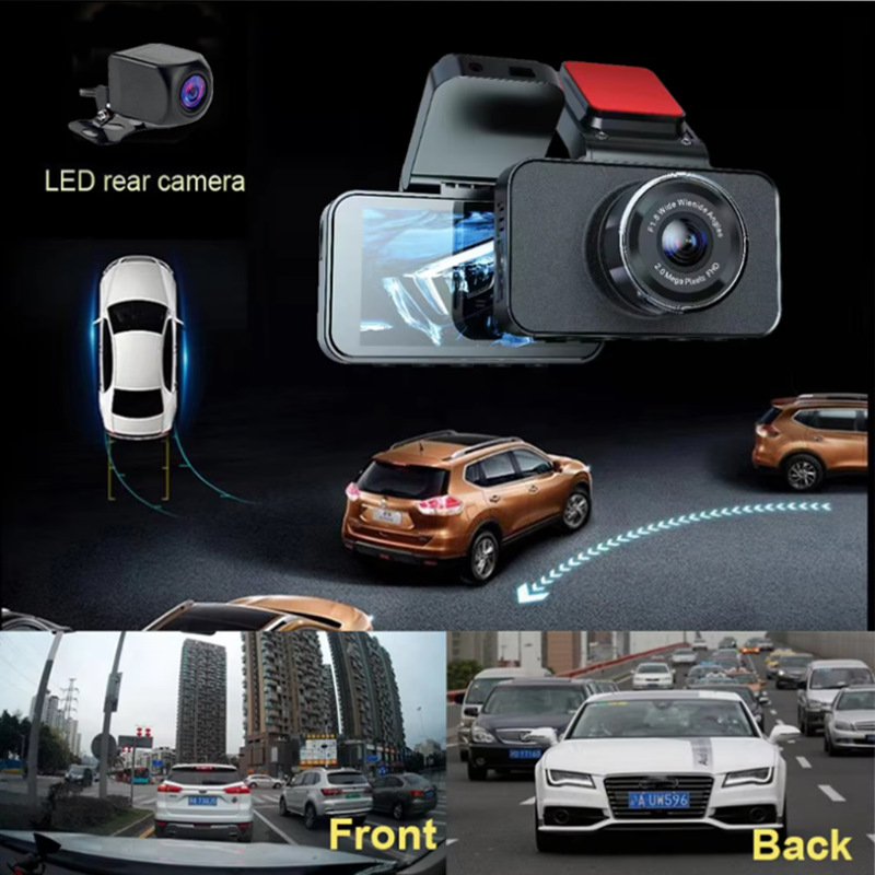 Car-mounted dual-camera recorder with 4K WiFi transmission, dual-lens wide-angle night vision dashcam, wholesale