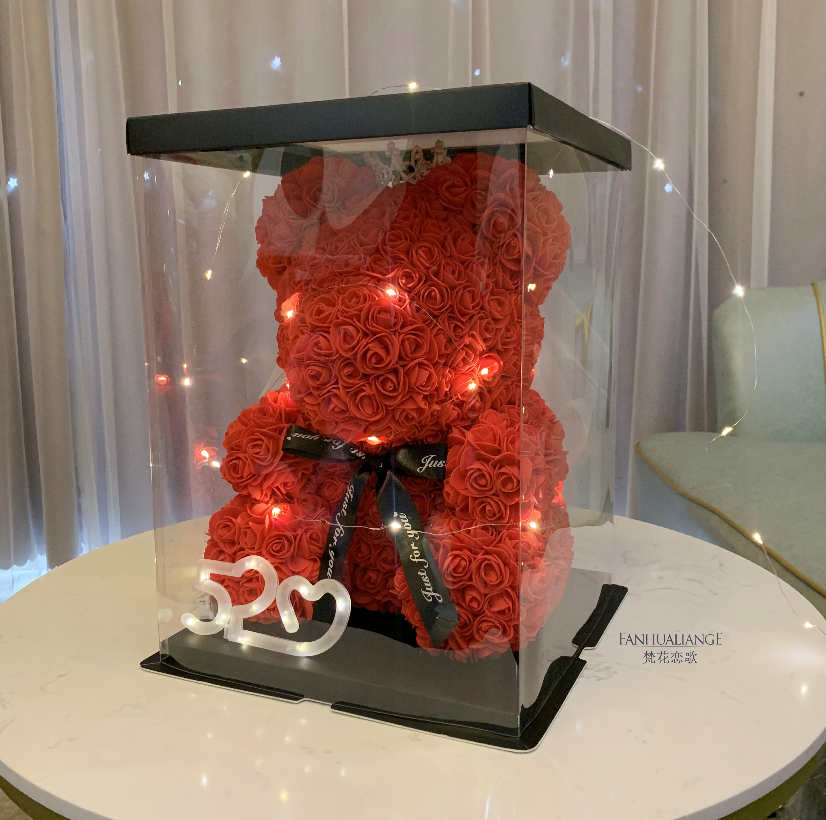 Unicornio flor inmortal rosa ramo caja de regalo de regalo para el día de San Valentín para la novia esposa y amiga