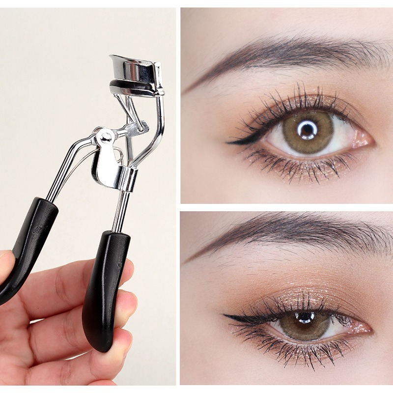 Jingrui GECOMO Eyelash Clamp Eyelashes estereotipo de acero inoxidable mini herramienta de maquillaje portátil