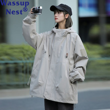 WASSUP NEST冲锋衣男女2024新款春季夹克潮牌工装风衣外套飞行
