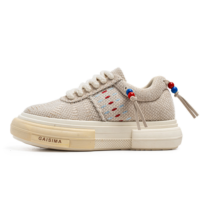 Diseñador 2025 National Tide nicho zapatos de cuero de suela gruesa ins estilo Hong Kong zapatos transpirables a cuadros zapatos de hombre