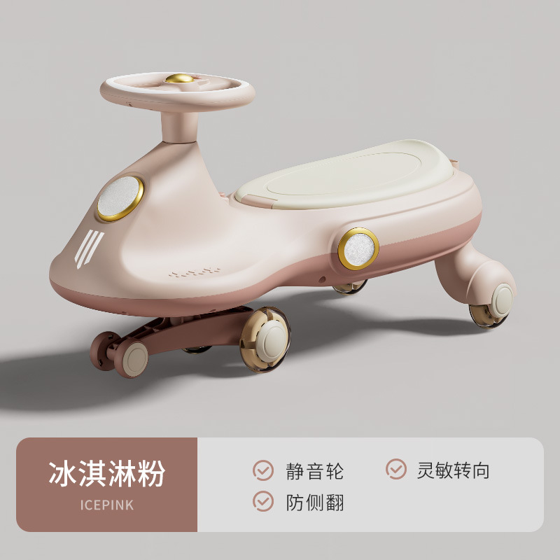 子供は車を捻って車を滑る万向輪の男女の赤ちゃんの1歳の横転防止の大人は静かな音輪に乗ることができます。|undefined