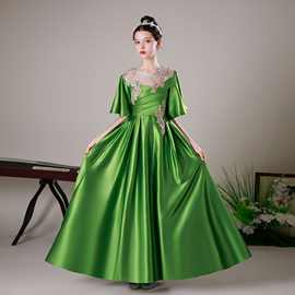 女童小提琴大提琴音乐会主持演奏钢琴演出礼服儿童古筝长款公主裙