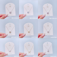 Jianyue s925 スターリングシルバー絶妙な輝くジルコン鎖骨チェーンレディースファッションニッチライト高級ペンダントネックレス個性多用途