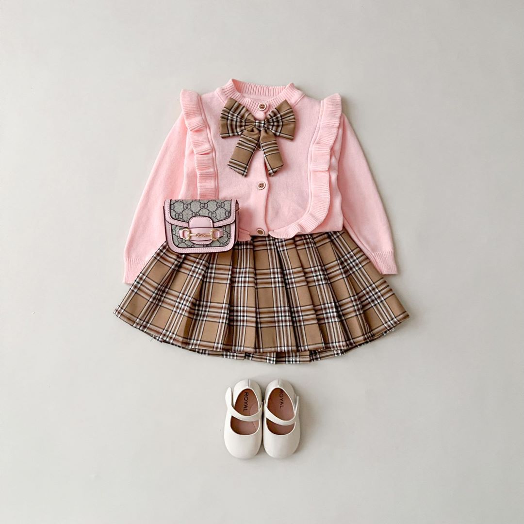 JINYONG Sweater Todelt JK Ny Baby Prinsesse Kjole Pige Sæt Efterår Børnetøj_voghion.com