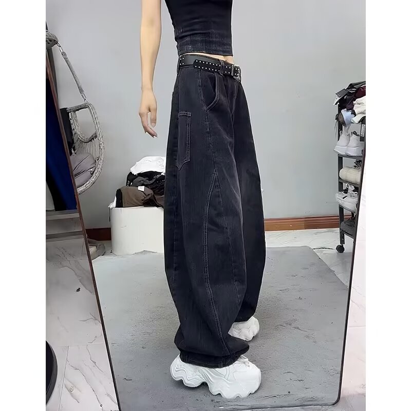 American High Street Retro Jeans, New Spring and Autumn Style, Patchwork Design, Cool and Stylish Cleanfit Straight-Leg Scimitar Pants American High Street Retro Jeans, New Spring and Autumn Style, Patchwork Design, Cool and Stylish Cleanfit Straight-Leg Scimitar Pants