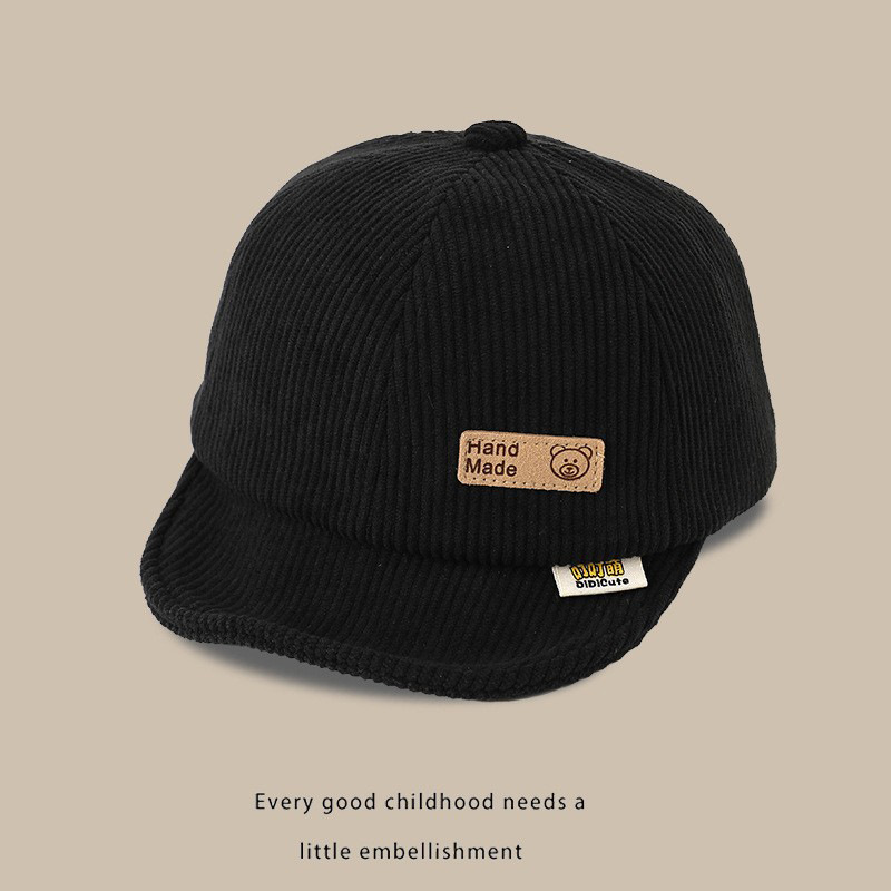 Sombrero de bebé otoño y invierno ajustable para niños y niñas adorable gorra de béisbol de invierno gorra de borde suave