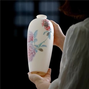 Jade Porcelain Rust Ball Flower High-End Vase Living Room Study Office Ornaments Flower Arrangement Home Decoration Housewarming Gift