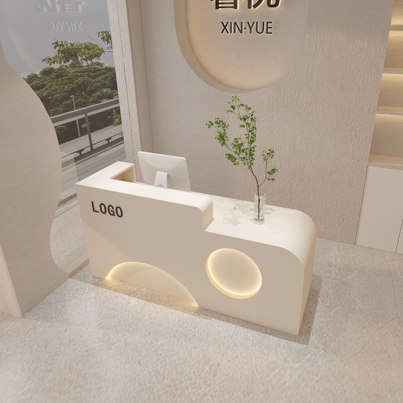 Cashier Counter Small Painted Clothing Store Women's Clothing Beauty Salon Bar Light Luxury High-End Internet Celebrity Store Front Desk Counter