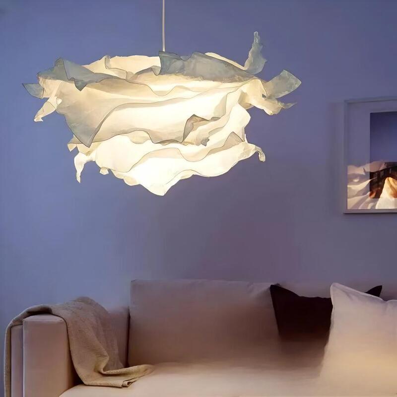 Japanese Wabi-Sabi Style DIY Paper Art Pendant Light Creative Cloud-Shaped Bedroom Study Lamp Clothing Store Homestay Bar Decoration Light