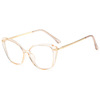 Pooh's new European and American anti -Blu -ray glasses female retro butterfly inverted triangle Amazon TR90 metal leg 9020