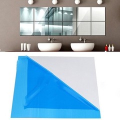 Cross-border supply 15cm*15cmx9 square reflective mirror film wall stickers adhesive decoration 62g