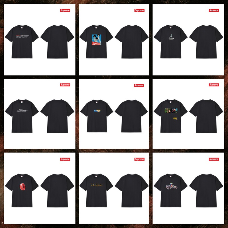 Exclusively for cross-border hot-selling Supreme Milan Cross classic T-shirts, unisex round-neck short-sleeve casual collection Exclusively for cross-border hot-selling Supreme Milan Cross classic T-shirts, unisex round-neck short-sleeve casual collection