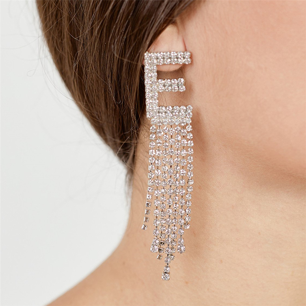 elegant earrings with letters