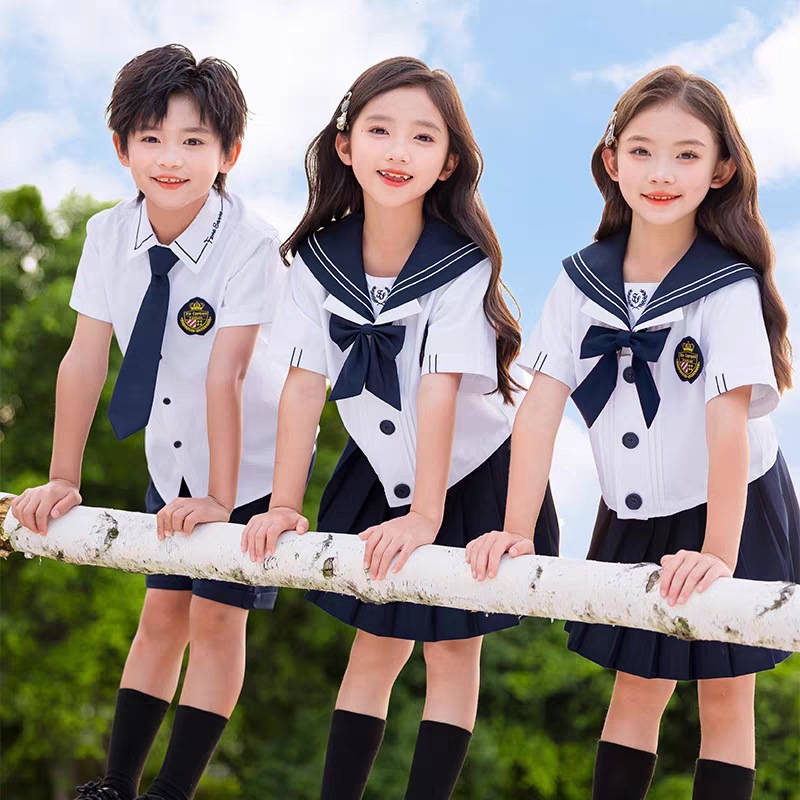 幼儿园园服夏装英伦风毕业拍照服小学生六一合唱演出服诗歌朗诵服