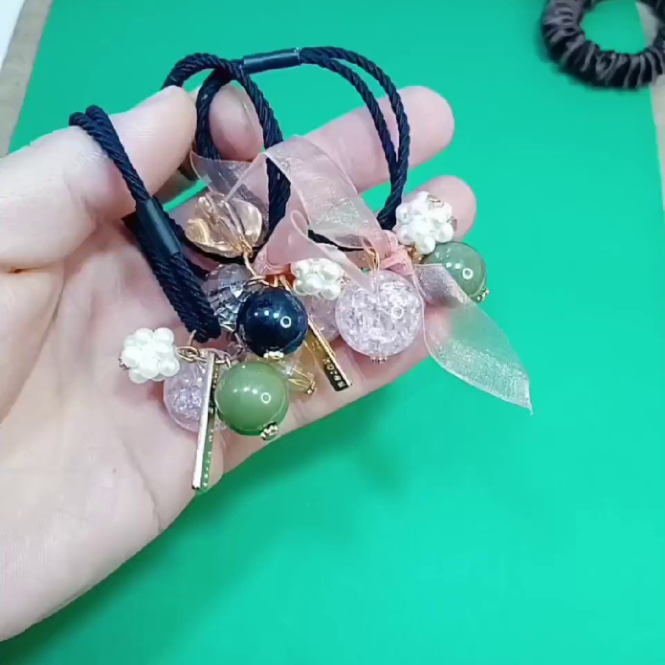 Banda de pelo de estilo coreano cuerda de pelo nueva banda de goma de moda de cristal de gama alta corbata cuerda de pelo pulsera banda de pelo dulce accesorios para el cabello