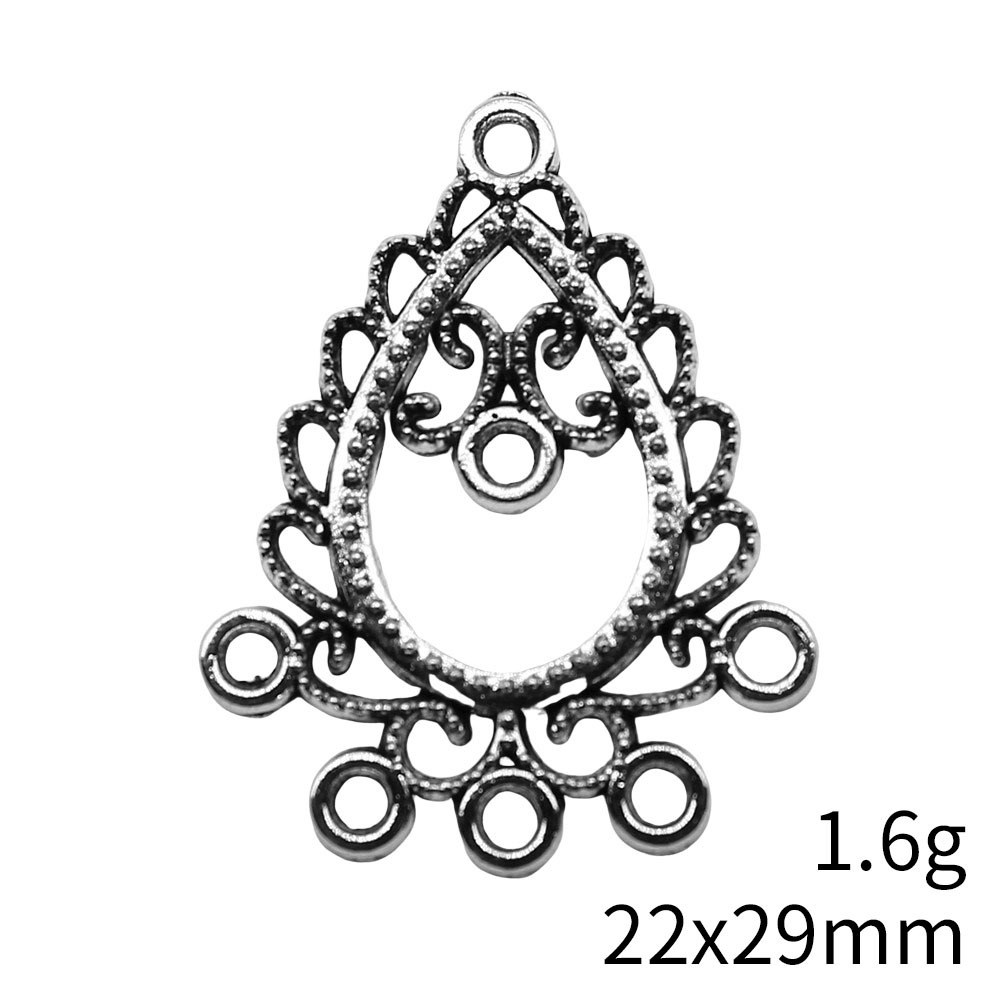 1 Piece 22 * 29mm Alloy Water Droplets Earring Findings display picture 4