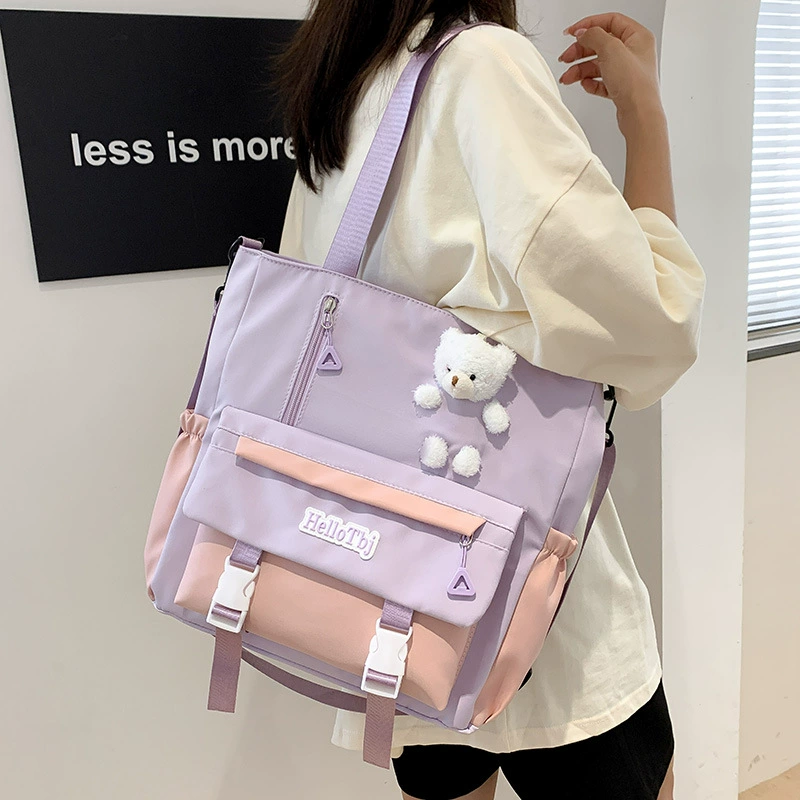 Japanese brand capacious linen bag, oxford cloth