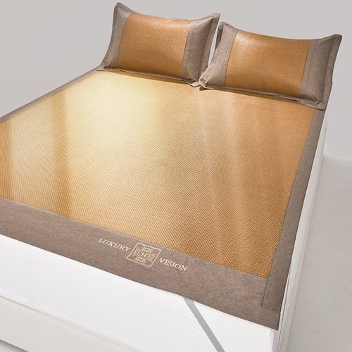 Thickened ice silk mat three-piece set, Class A mat, cool and antibacterial ice rattan mat, summer foldable dormitory mat