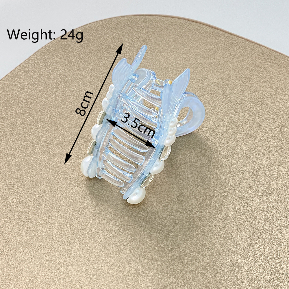 Net rot perle fangen clip halbe krawatte haar clip großhandel temperament strass fangen magische farbe meerjungfrau Ji fischschwanz shark clip_voghion.com