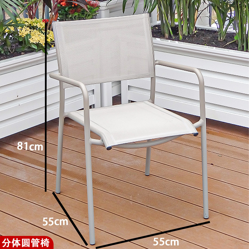 silla de caña de aluminio jardín terraza al aire libre silla de caña mesa al aire libre combinación de muebles al aire libre al por mayor interior