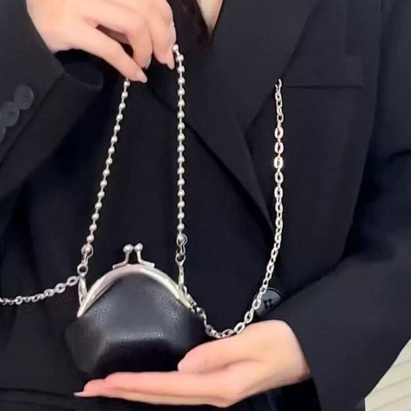 Mini Cute Textured Chain Small Bag for Women 2025 New Trendy Ins Fashionable One-Shoulder Cross-Body Coin Purse
