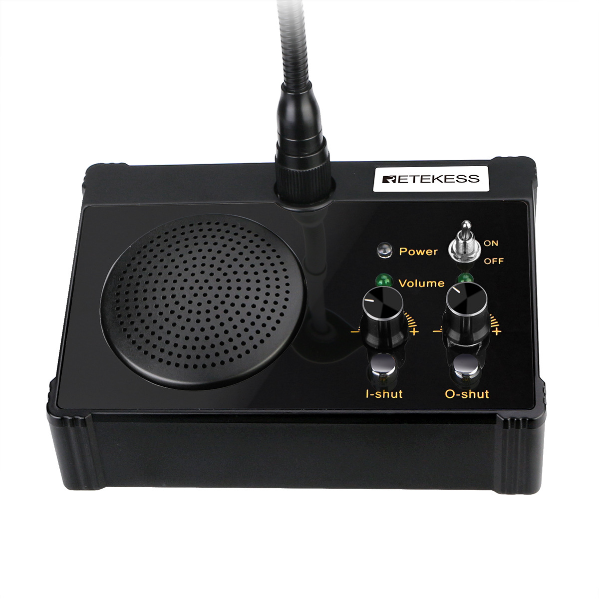 Retekess TW106 intercomunicador de ventana negro 5w aplicable oficina de correos estación de tren banco caja de plástico