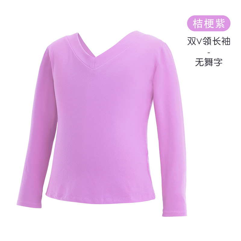 Modal Platycoton grandiflorum púrpura-manga larga