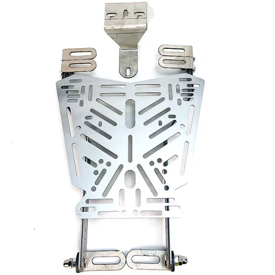 Tail Box Rack for Electric: Motorcycle tail - 201-stainless-steel-three-holes-extended-sheet-metal-horizontal-support-29x27-butterfly-plate