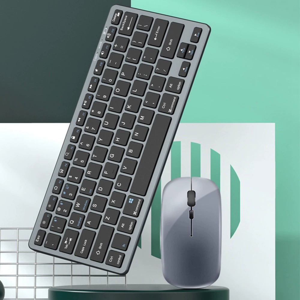 Wireless keyboard, mouse, mute light and thin set charging for office, bluetooth