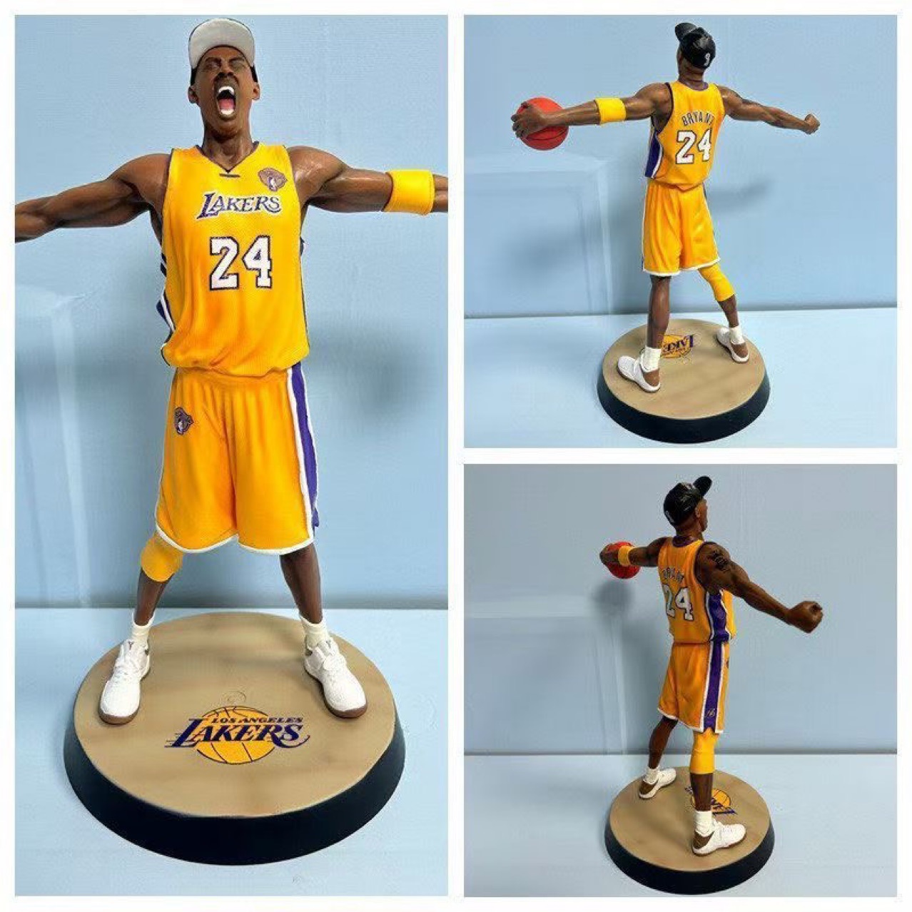 怒吼科比手办动漫玩具 NBA篮球明星 拿球站姿摆件 场景模型盒装-阿里巴巴