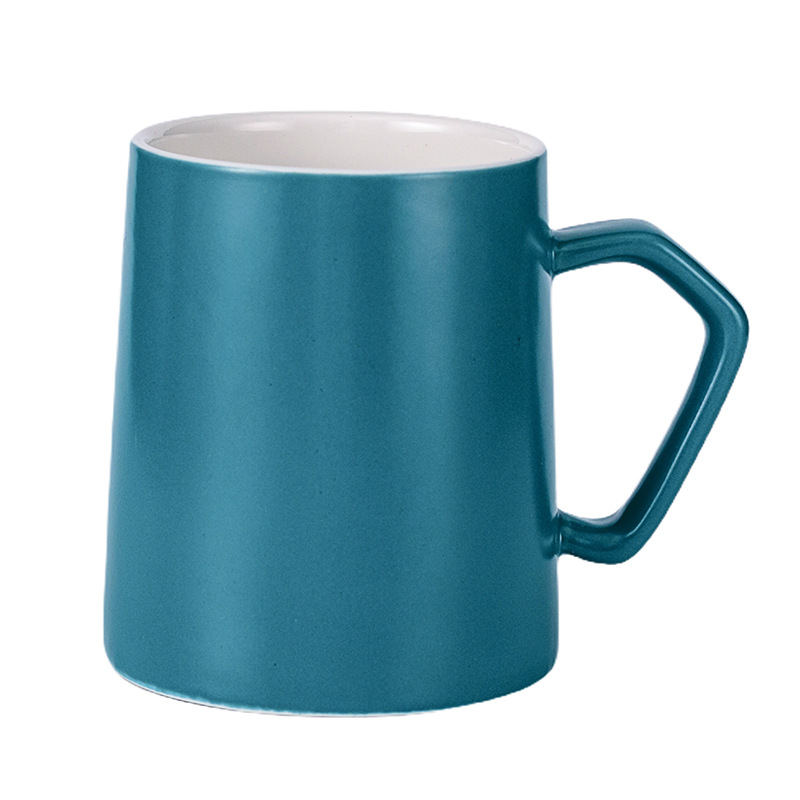 Transfronterizo de Amazon taza blanca taza de alto aspecto creativo Oficina taza de café pareja taza de agua Taza de cerámica