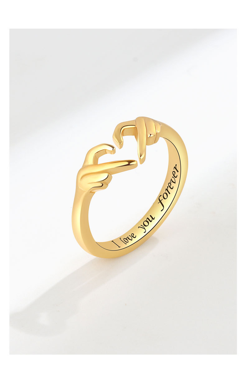 Letter, Gesture, Heart Shape Pattern 925 Sterling Silver Letter Gesture Heart Shape Rings 925 Sterling Silver Rings