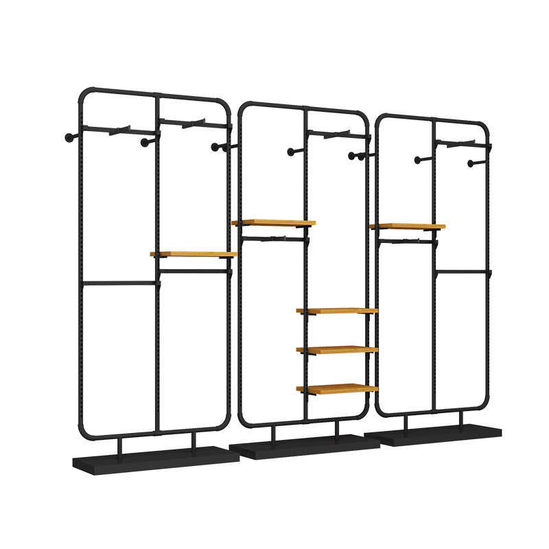 Ropa display rack directo de fábrica al por mayor deportes rack negro tablero Plaid armario multi-funcional de almacenamiento