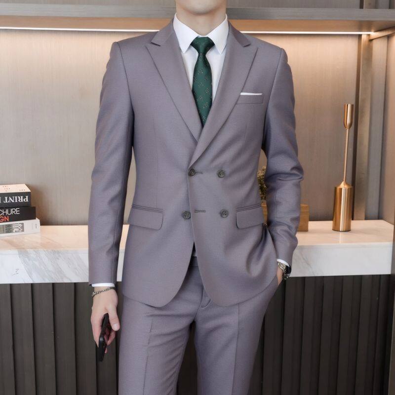 Abito uomo slim fit elegante business due pezzi matrimonio_voghion.com